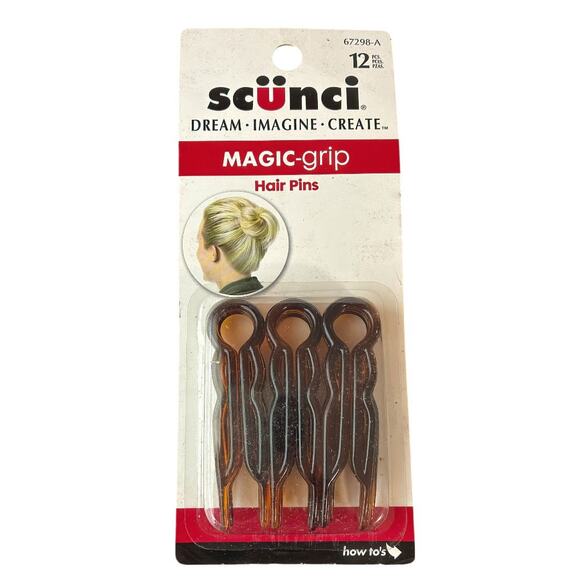 Scunci Magic-Grip Hair Chignon Pins #67298 NIP - Picture 1 of 3